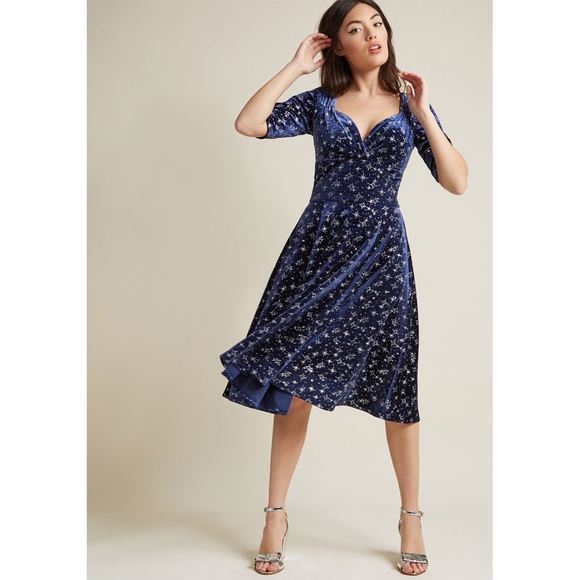 collectif trixie velvet sparkle dress